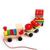Jouet éducatif, train fait de formes géométriques - NTKSTORE